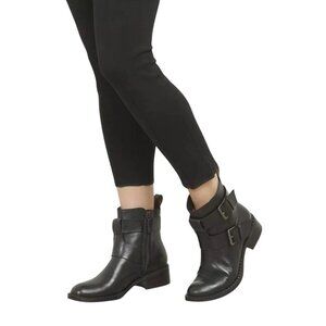 Gentle Souls By Kenneth Cole Best Of Black Leather Moto Boots Size 8.5